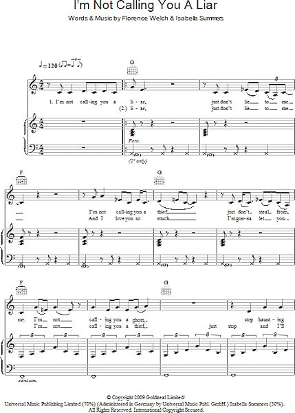 open zoom image for I'm Not Calling You A Liar - Piano/Vocal/Guitar, New, Main