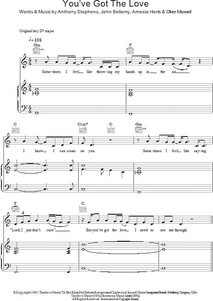 open zoom image for You Got The Love - Piano/Vocal/Guitar, New, Main