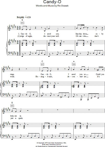 open zoom image for Candy-O - Piano/Vocal/Guitar, New, Main