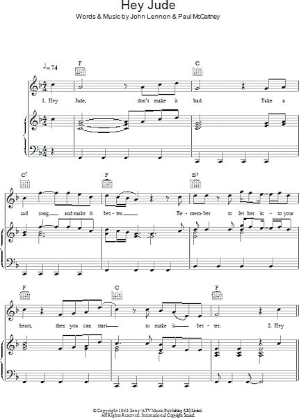 open zoom image for Hey Jude - Piano/Vocal/Guitar, New, Main