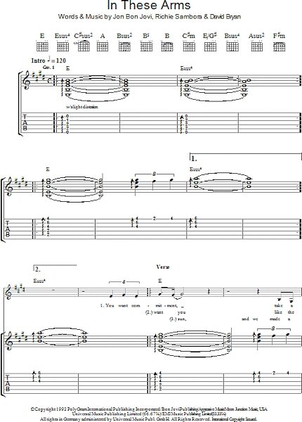 open zoom image for In These Arms - Guitar TAB, New, Main