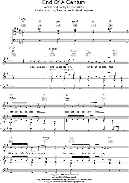 open zoom image for End Of A Century - Piano/Vocal/Guitar, New, Main