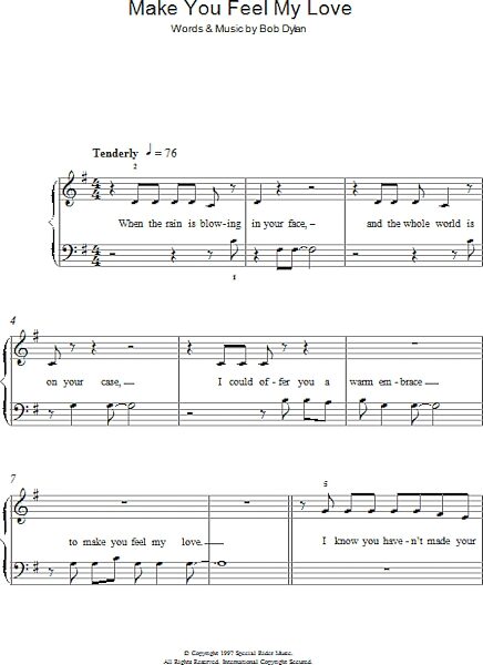 open zoom image for Make You Feel My Love - Easy Piano, New, Main