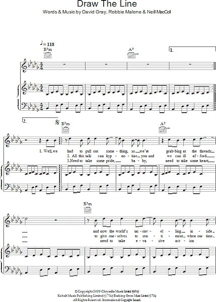 open zoom image for Draw The Line - Piano/Vocal/Guitar, New, Main