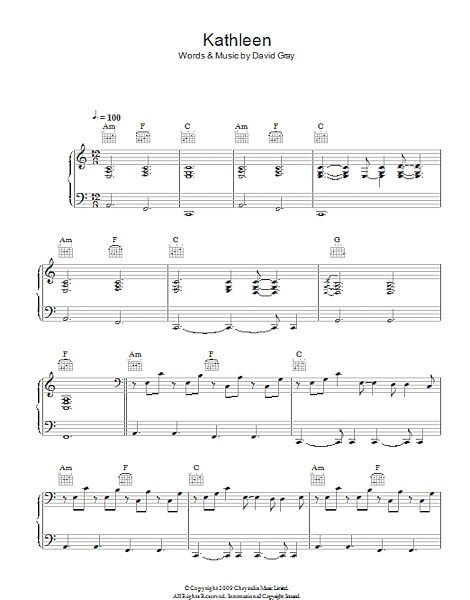 open zoom image for Kathleen - Piano/Vocal/Guitar, New, Main