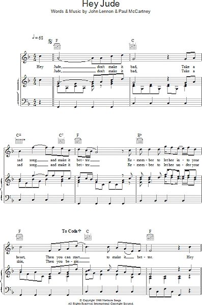 open zoom image for Hey Jude - Piano/Vocal/Guitar, New, Main
