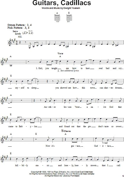 open zoom image for Guitars, Cadillacs - Easy Guitar, New, Main