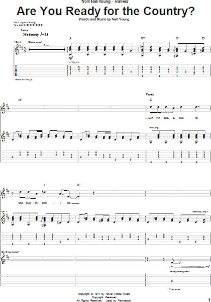 open zoom image for Are You Ready For The Country - Guitar TAB, New, Main