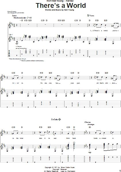open zoom image for There's A World - Guitar TAB, New, Main