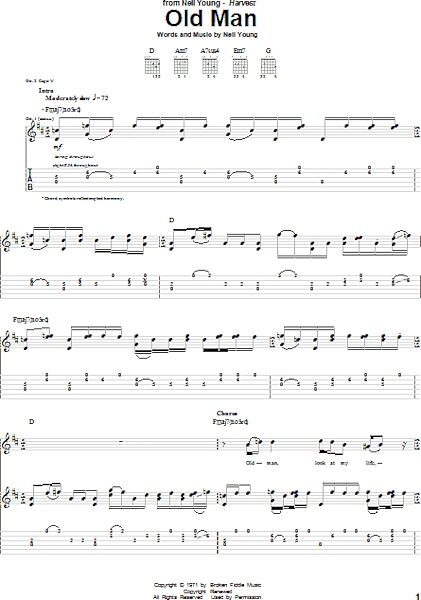 open zoom image for Old Man - Guitar TAB, New, Main