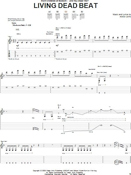 open zoom image for Living Dead Beat - Guitar TAB, New, Main