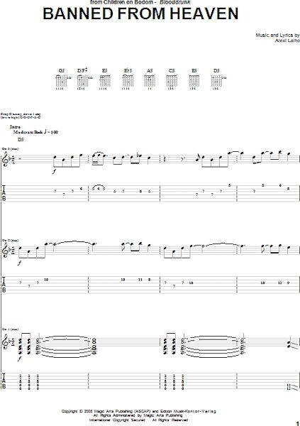 open zoom image for Banned From Heaven - Guitar TAB, New, Main