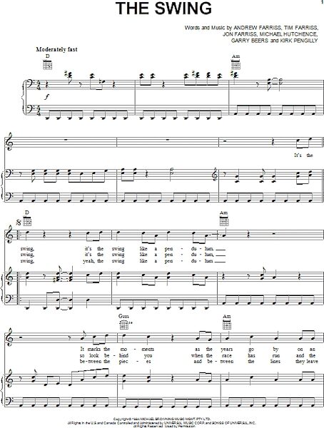 open zoom image for The Swing - Piano/Vocal/Guitar, New, Main
