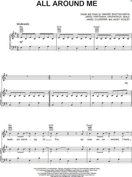 open zoom image for All Around Me - Piano/Vocal/Guitar, New, Main