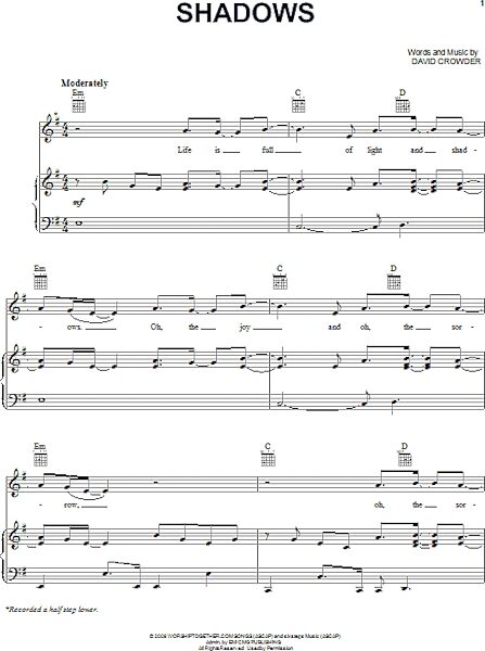 open zoom image for Shadows - Piano/Vocal/Guitar, New, Main
