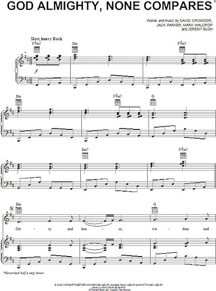 open zoom image for God Almighty, None Compares - Piano/Vocal/Guitar, New, Main