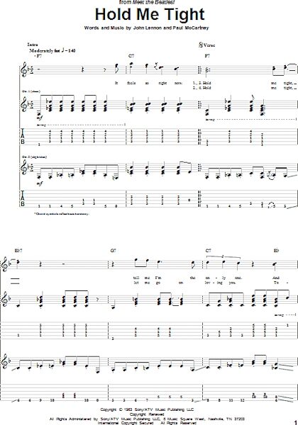 open zoom image for Hold Me Tight - Guitar TAB, New, Main