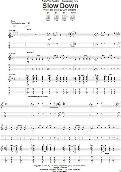 open zoom image for Slow Down - Guitar TAB, New, Main