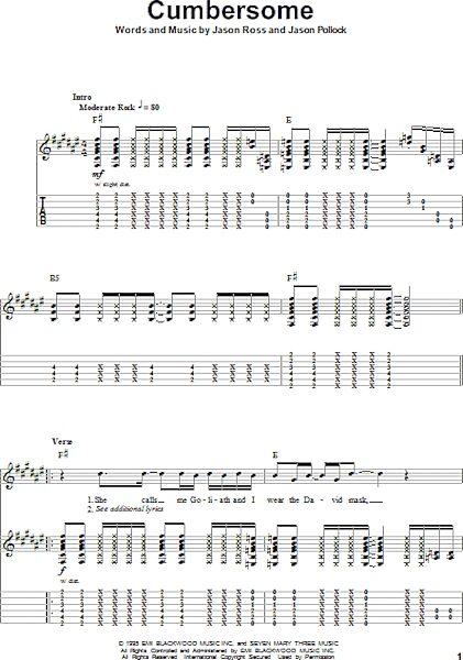 open zoom image for Cumbersome - Guitar Tab Play-Along, New, Main