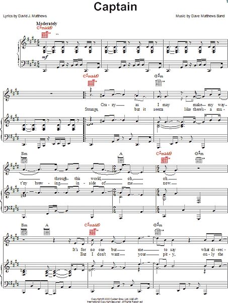 open zoom image for Captain - Piano/Vocal/Guitar, New, Main