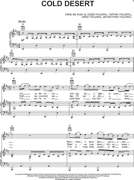 open zoom image for Cold Desert - Piano/Vocal/Guitar, New, Main