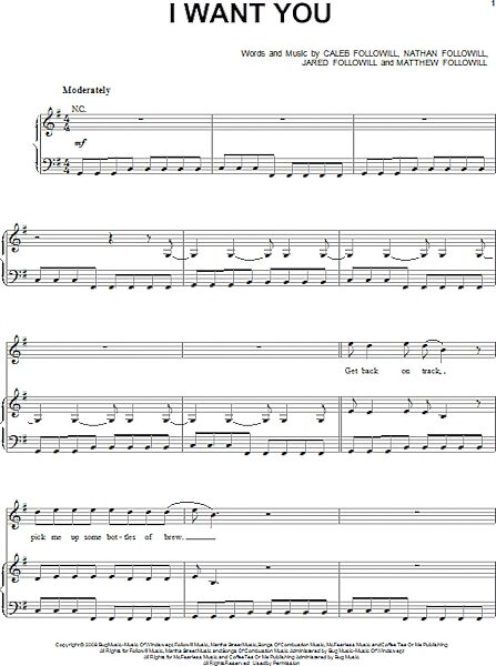 open zoom image for I Want You - Piano/Vocal/Guitar, New, Main