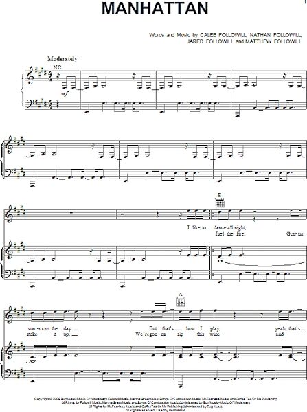 open zoom image for Manhattan - Piano/Vocal/Guitar, New, Main
