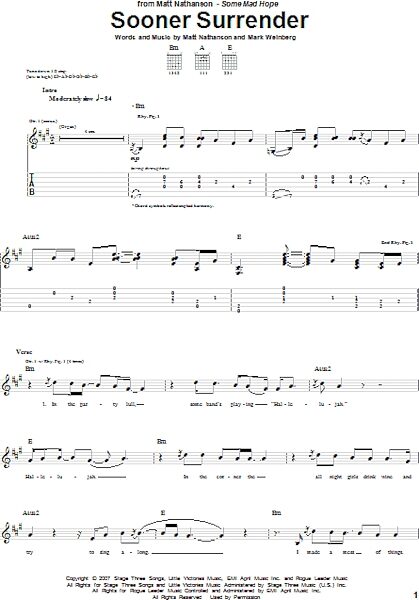 open zoom image for Sooner Surrender - Guitar TAB, New, Main