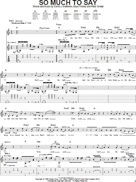 open zoom image for So Much To Say - Guitar TAB, New, Main