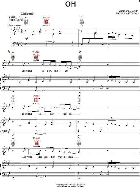 open zoom image for Oh - Piano/Vocal/Guitar, New, Main