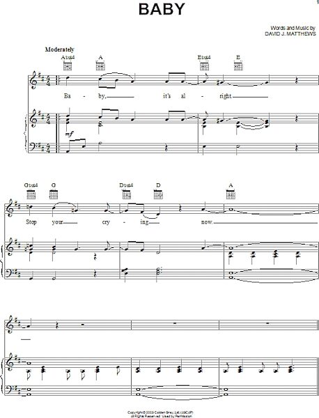 open zoom image for Baby - Piano/Vocal/Guitar, New, Main