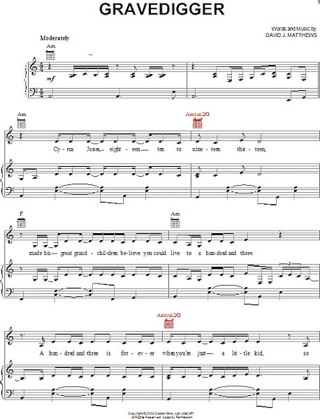 open zoom image for Gravedigger - Piano/Vocal/Guitar, New, Main