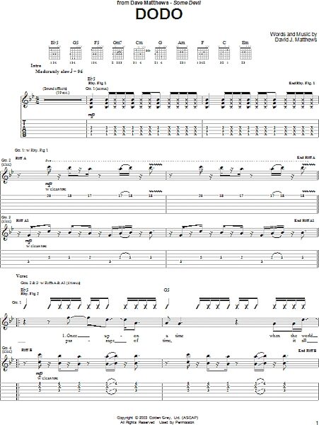 open zoom image for Dodo - Guitar TAB, New, Main