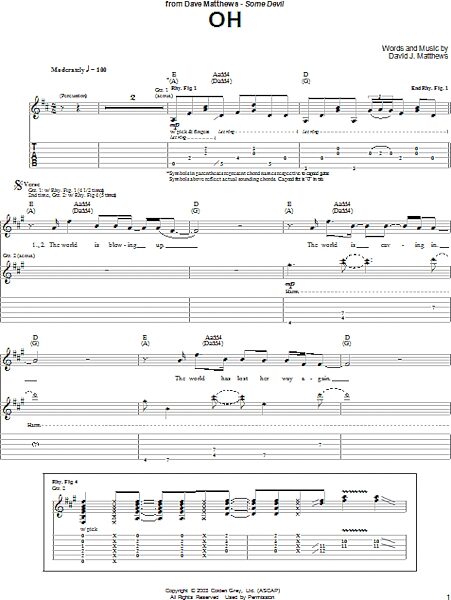 open zoom image for Oh - Guitar TAB, New, Main