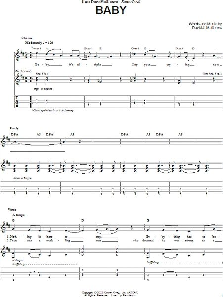 open zoom image for Baby - Guitar TAB, New, Main