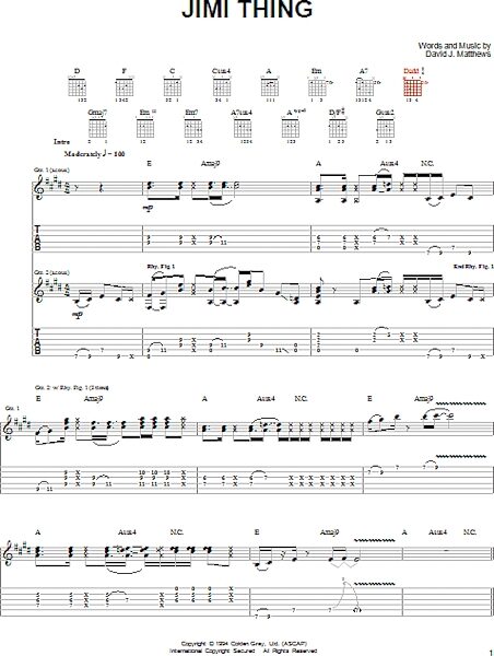 open zoom image for Jimi Thing - Guitar TAB, New, Main