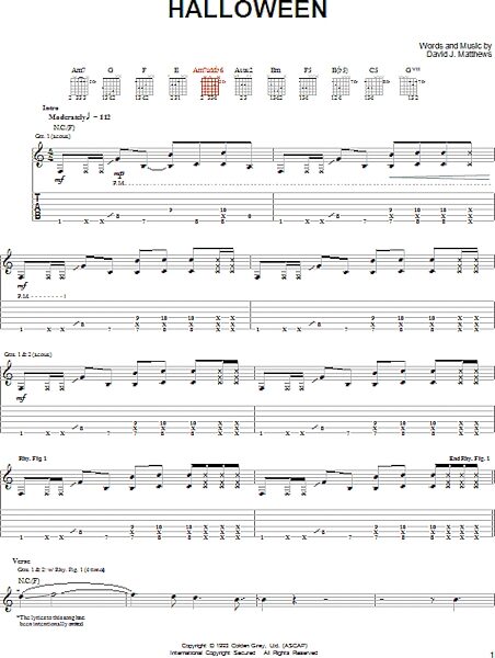 open zoom image for Halloween - Guitar TAB, New, Main
