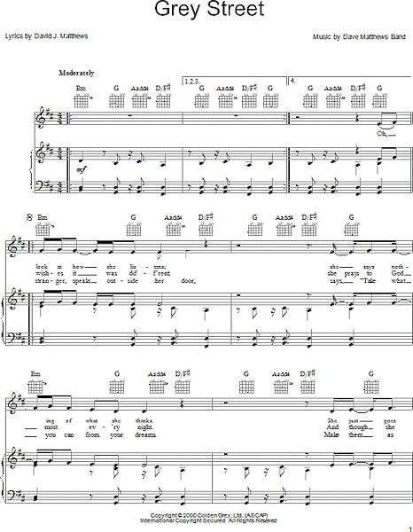 open zoom image for Grey Street - Piano/Vocal/Guitar, New, Main