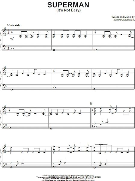 open zoom image for Superman (It's Not Easy) - Piano Solo, New, Main