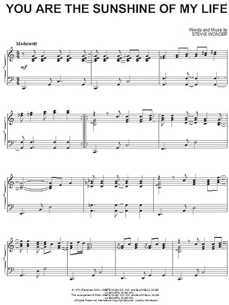open zoom image for You Are The Sunshine Of My Life - Piano Solo, New, Main