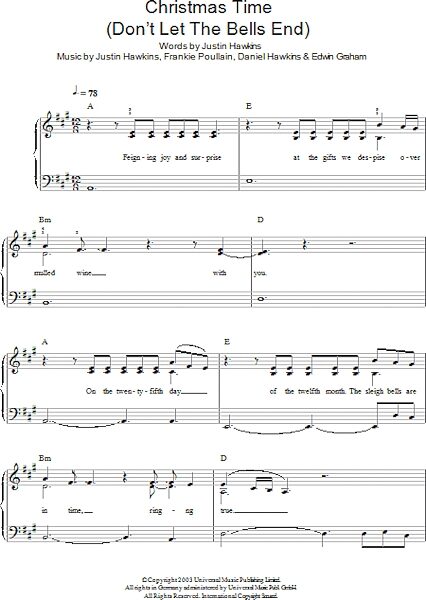 open zoom image for Christmas Time (Don't Let The Bells End) - Easy Piano, New, Main