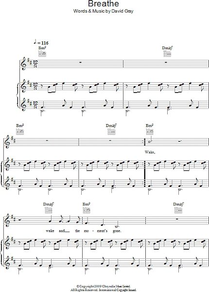 open zoom image for Breathe - Piano/Vocal/Guitar, New, Main