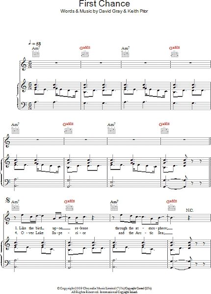 open zoom image for First Chance - Piano/Vocal/Guitar, New, Main