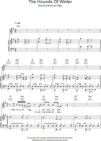open zoom image for The Hounds Of Winter - Piano/Vocal/Guitar, New, Main