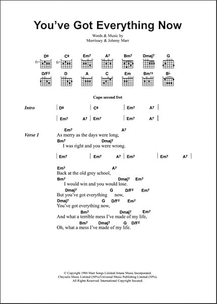 open zoom image for You've Got Everything Now - Guitar Chords/Lyrics, New, Main