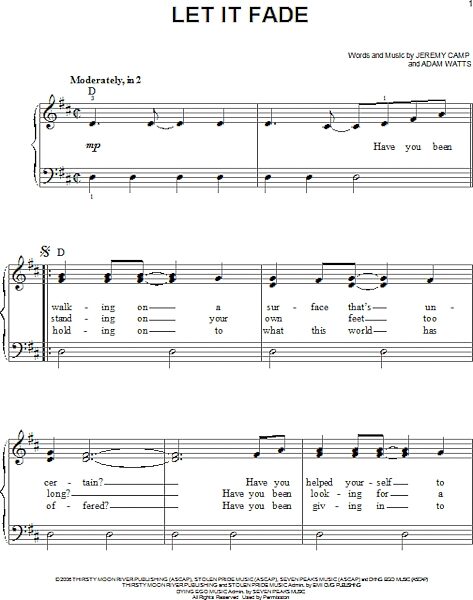 open zoom image for Let It Fade - Easy Piano, New, Main