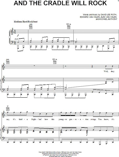 open zoom image for And The Cradle Will Rock - Piano/Vocal/Guitar, New, Main