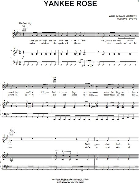 open zoom image for Yankee Rose - Piano/Vocal/Guitar, New, Main