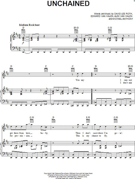open zoom image for Unchained - Piano/Vocal/Guitar, New, Main
