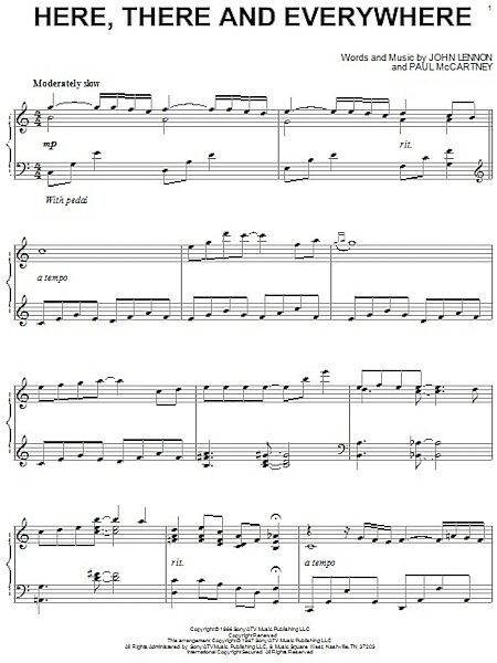 open zoom image for Here, There And Everywhere - Piano Solo, New, Main